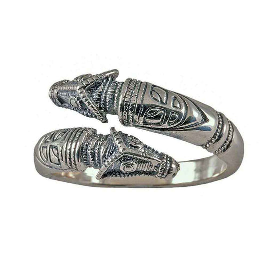 Drachenring, verstellbar klein 925er Silber Größe 52-60