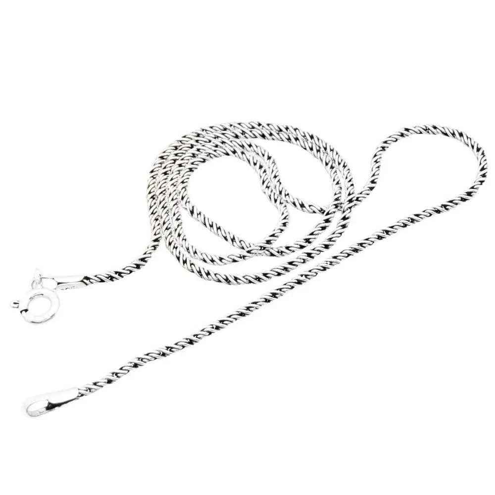 Dunkle Silberketten Mittelalter 925 Silber Kette Halskette fein-m
