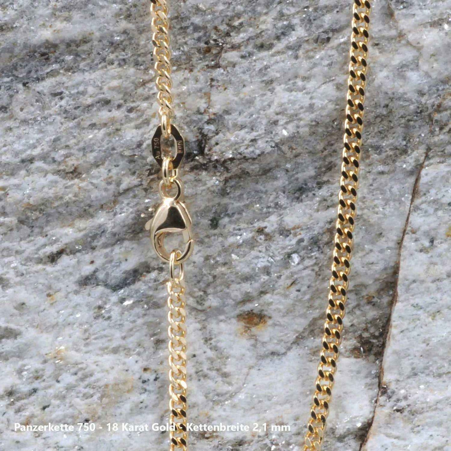 Edle massive Goldkette Panzerkette Halskette aus 750 - 18 Karat Gold