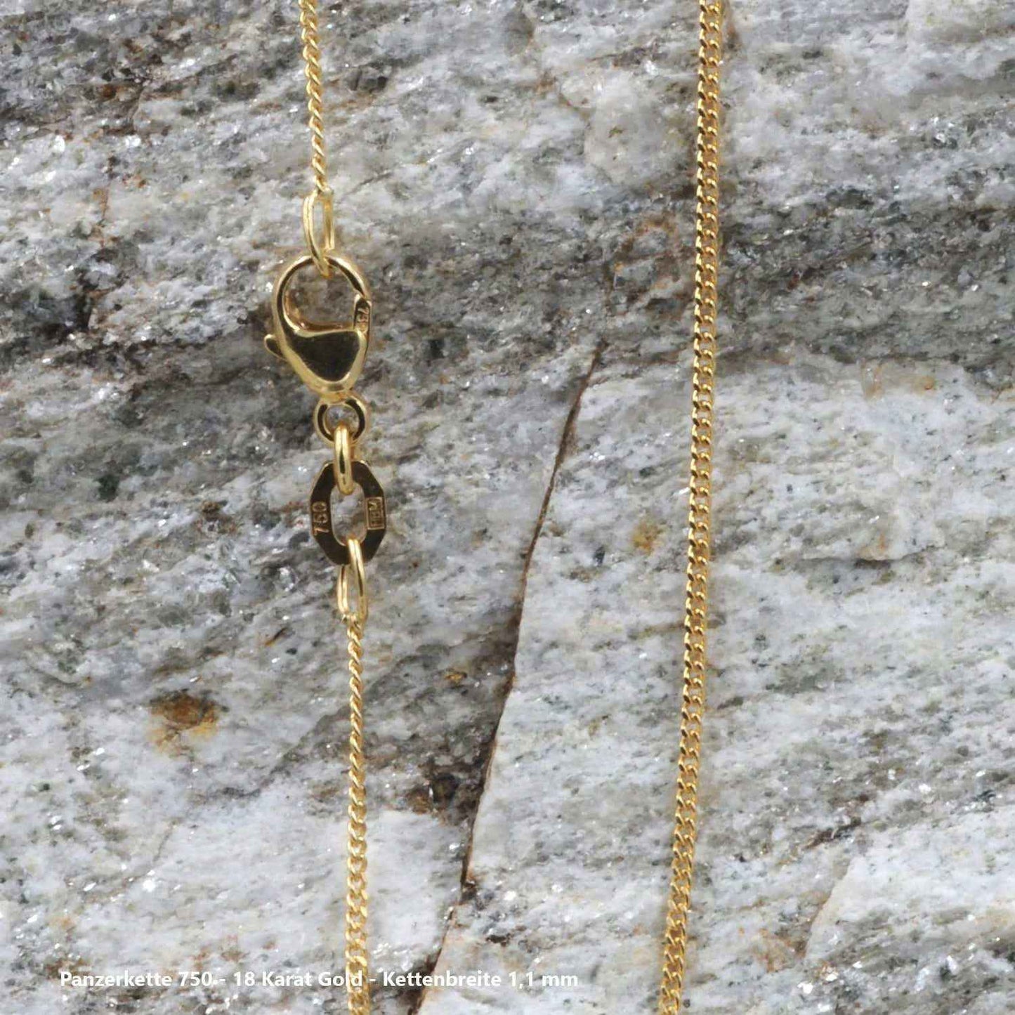 Edle massive Goldkette Panzerkette Halskette aus 750 - 18 Karat Gold