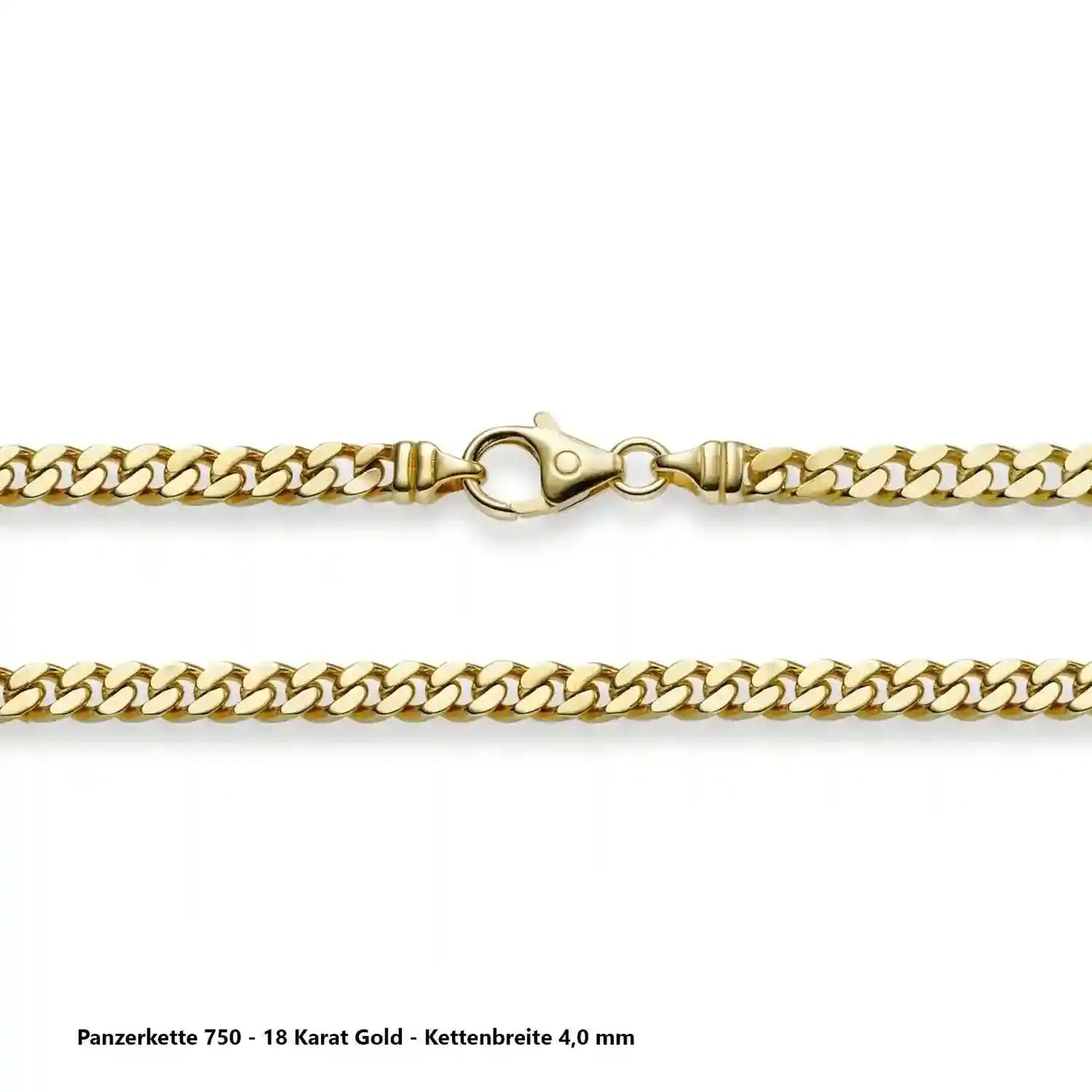 Edle massive Goldkette Panzerkette Halskette aus 750 - 18 Karat Gold