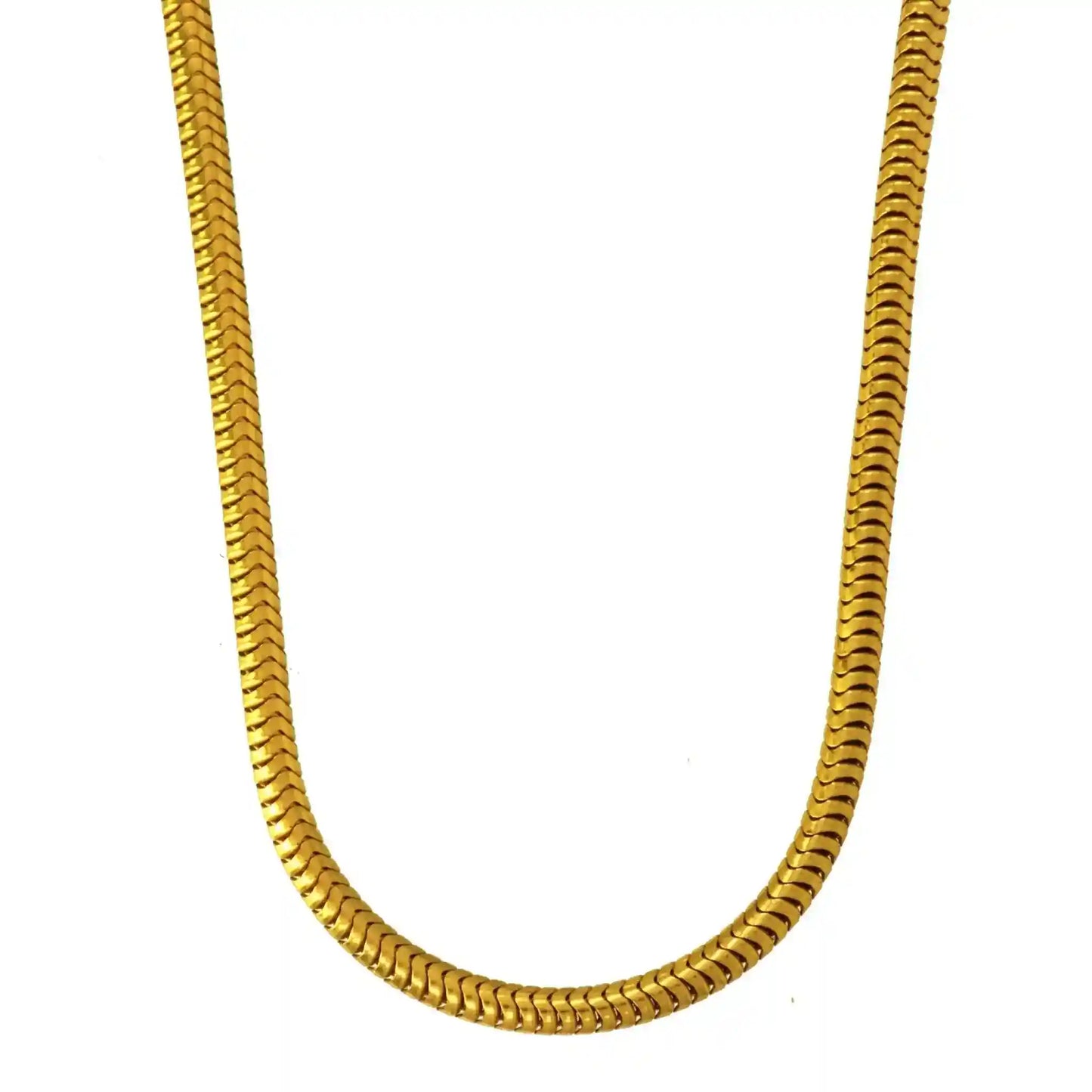Edle Massive Goldkette Schlangenkette rund Halskette 750-18 Karat Gold