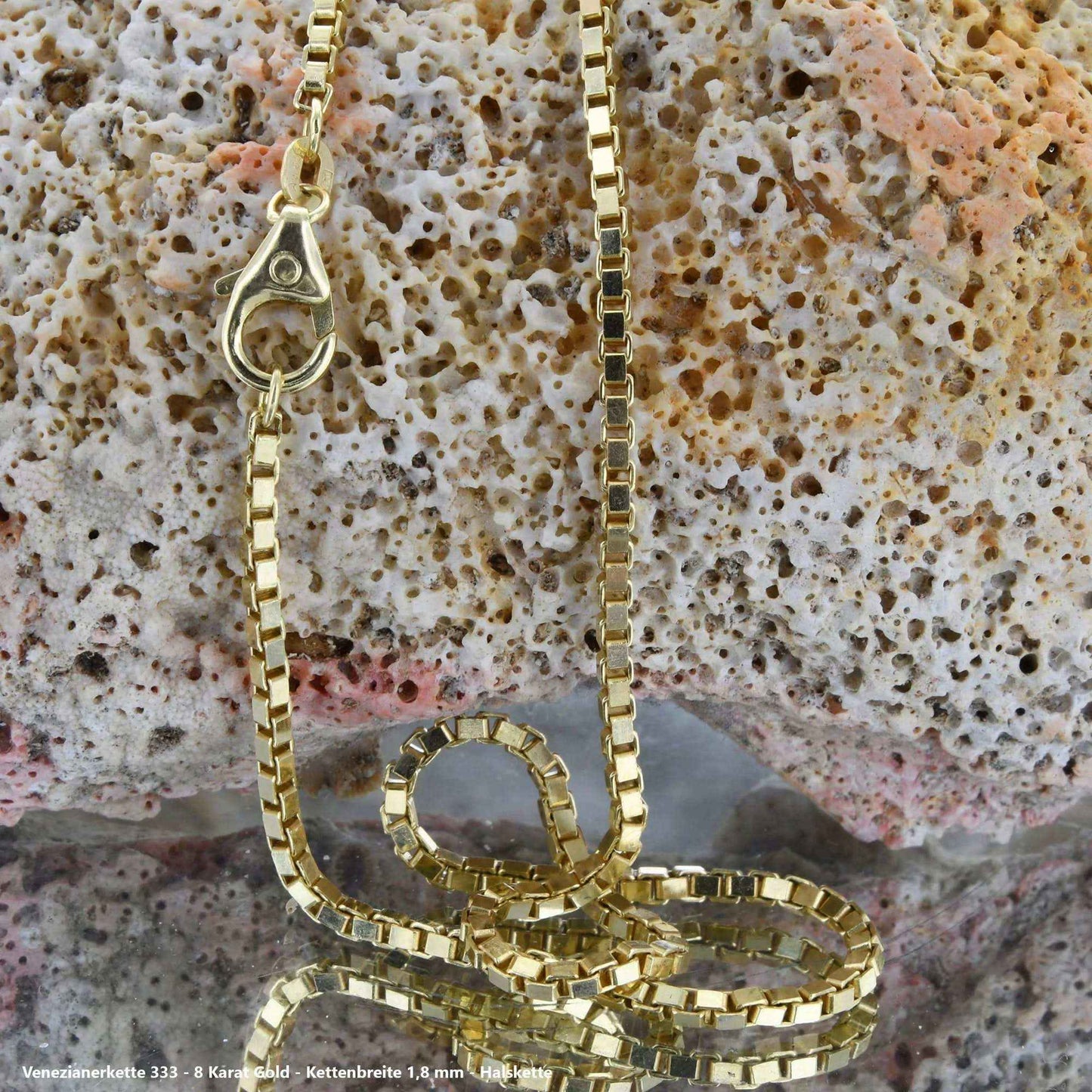 Edle Venezianerkette Halskette - 333 - 8 Karat Gold Juwelier Qualität