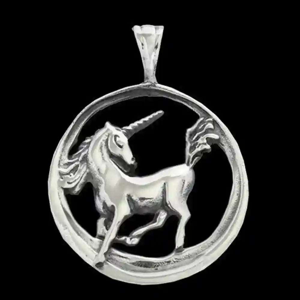 Einhorn Schmuck Anhänger 925er Silber - Einhorn - 29x23mm