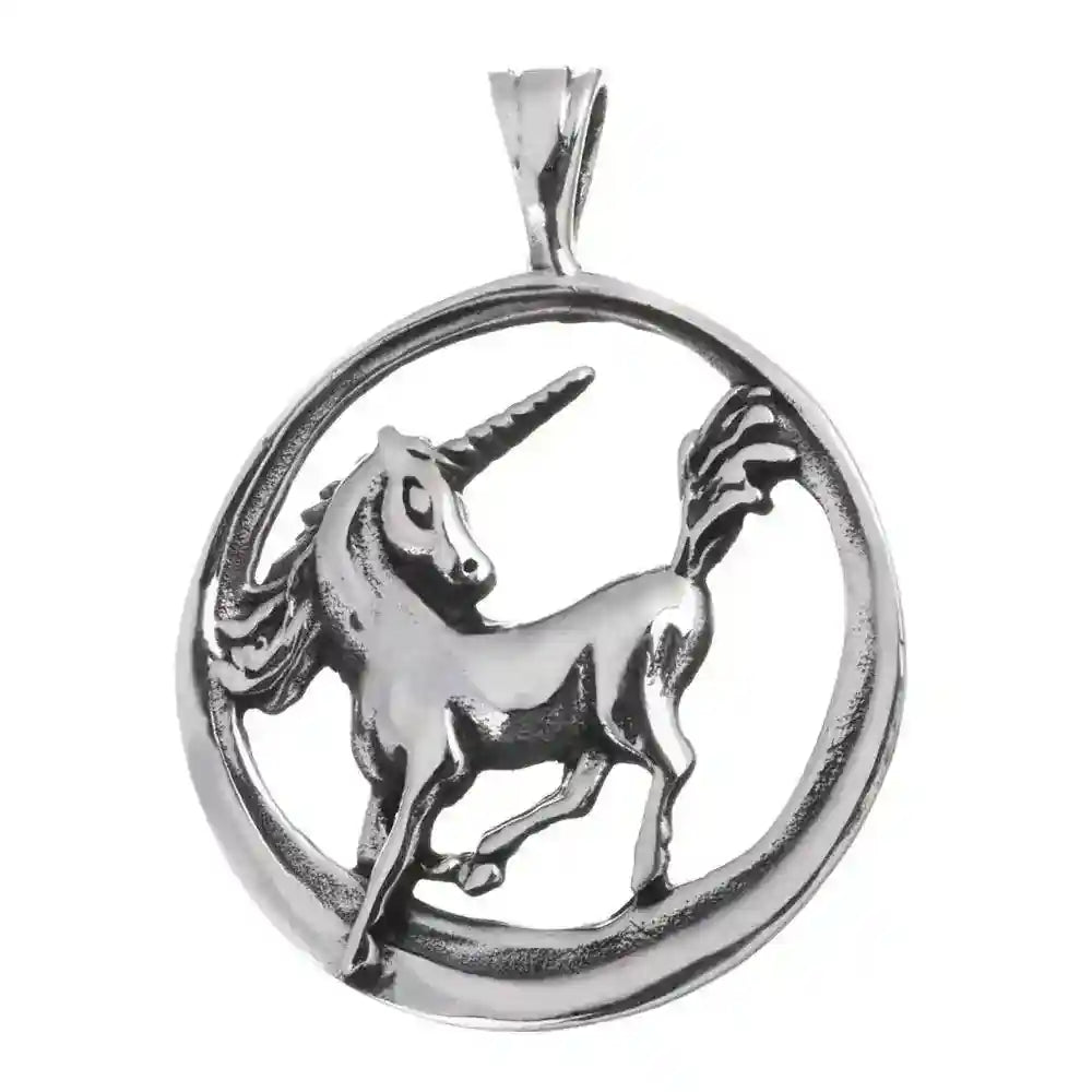 Einhorn Schmuck Anhänger 925er Silber - Einhorn - 29x23mm