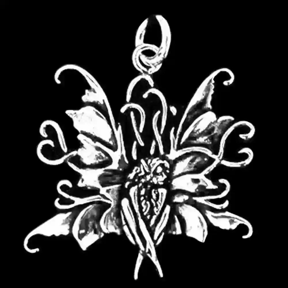 Elfe Schmuck Anhänger 925er Silber - Elfen Feen - 39x39mm