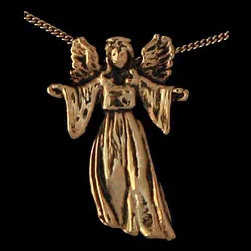 Engel der Freiheit Schmuck Anhänger vergoldet - Engel - 28mm