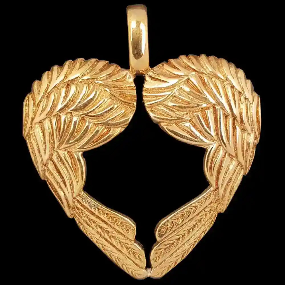 Engelherz Anhänger Bronze Enge Herzl Liebe Schmuck Harmonie