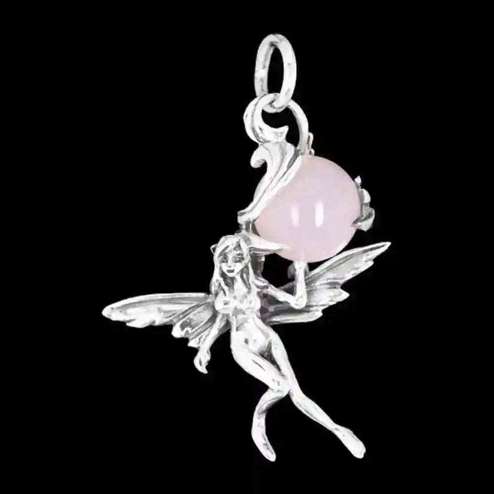 Fee, Elfen Schmuck Anhänger 925er Silber - Elfen Feen - 36x30mm