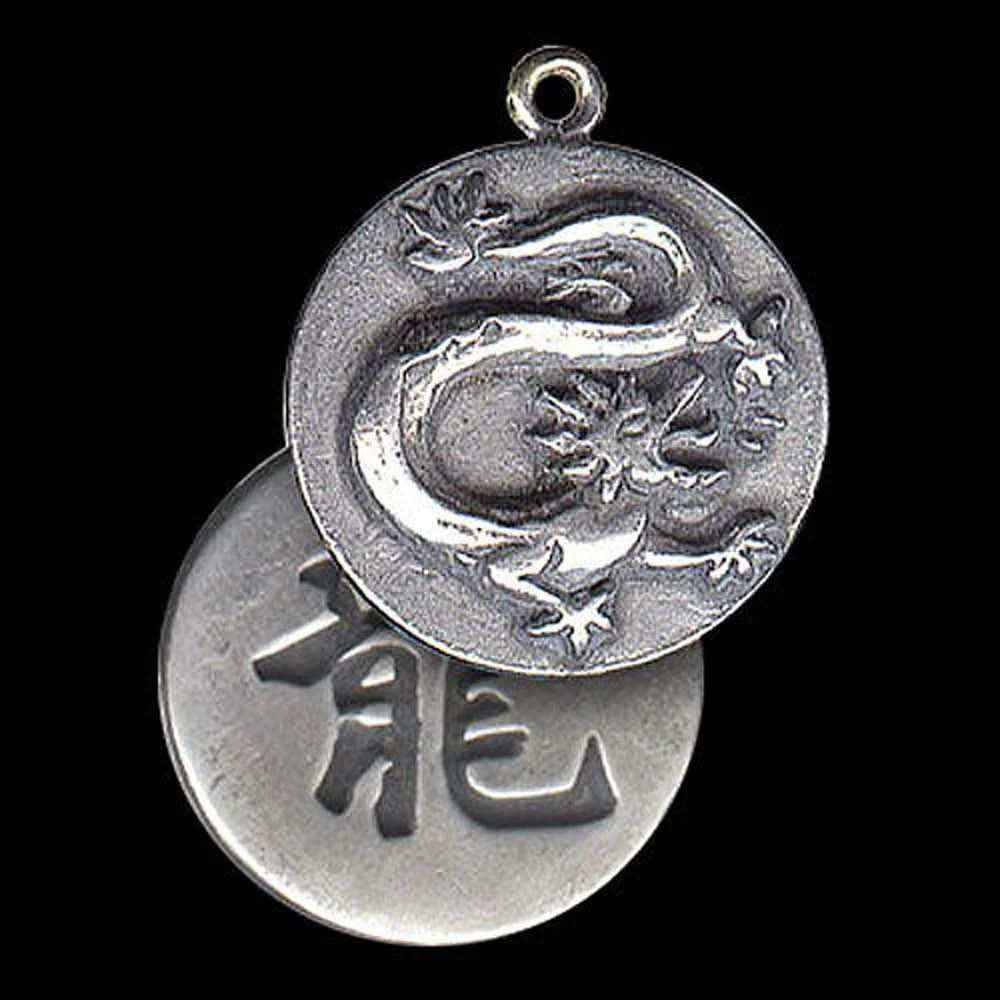 Feng Shui Anhänger: Der Drache - Mit Kordel Band - 28x33mm