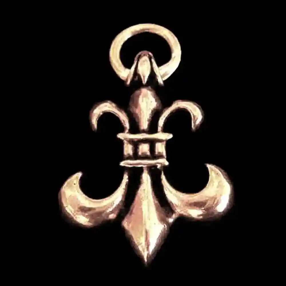 französische Lilie Schmuck Anhänger Bronze - Firma Holzenplotz - Silberketten-Goldketten.de