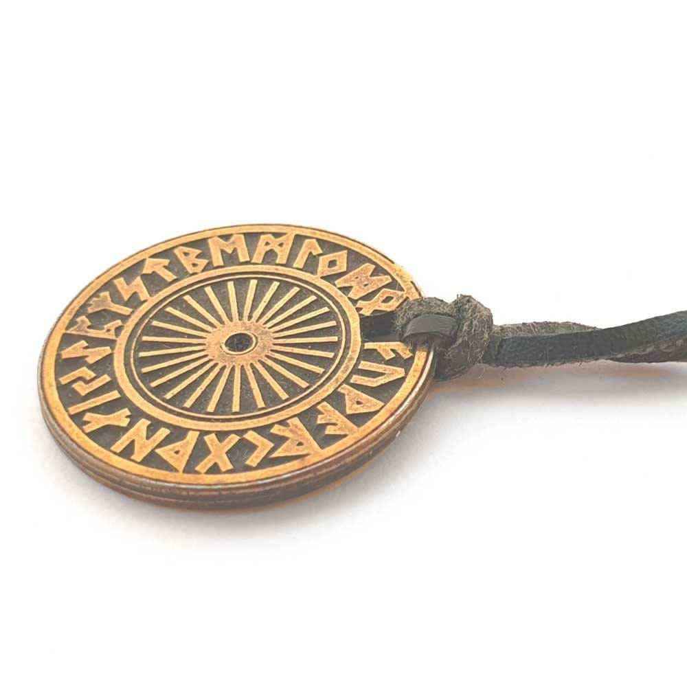 Futhark Anhänger Schmuck Kreis der Runen Runenrad