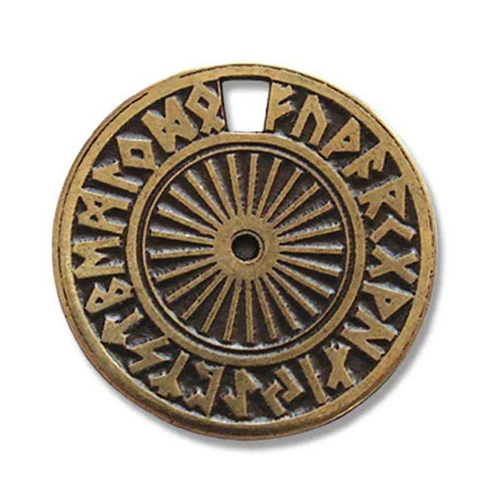 Futhark Anhänger Schmuck Kreis der Runen Runenrad