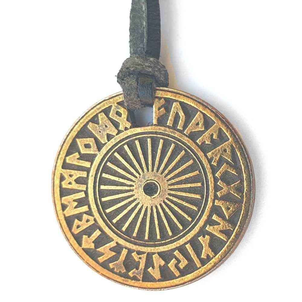 Futhark Anhänger Schmuck Kreis der Runen Runenrad