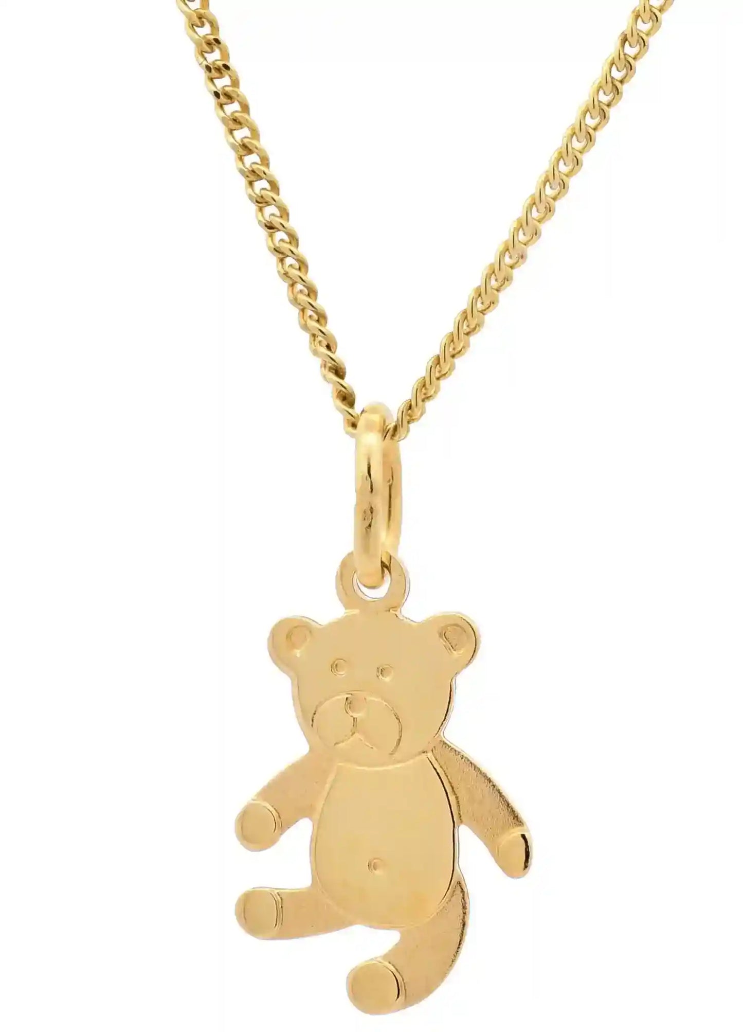 Gold Anhänger Bär mit Goldkette massiv 333 - 8 Karat Gold - Firma Holzenplotz - Silberketten-Goldketten.de