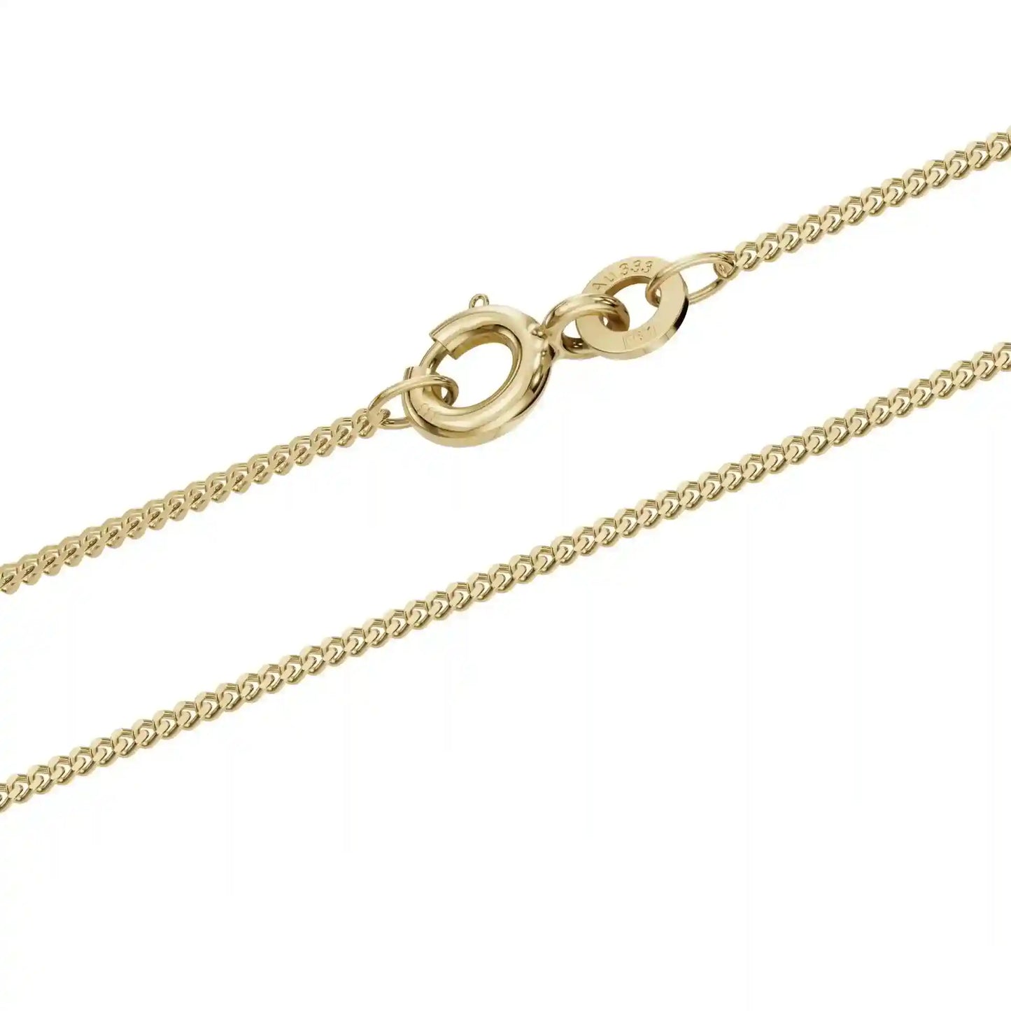 Gold Anhänger Kleeblatt mit Goldkette massiv 333 - 8 Karat Gold