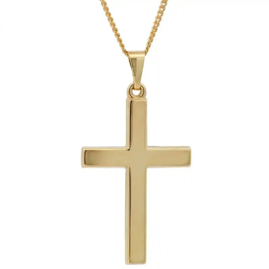 Gold Anhänger Kreuz  mit Goldkette massiv 333 - 8 Karat Gold