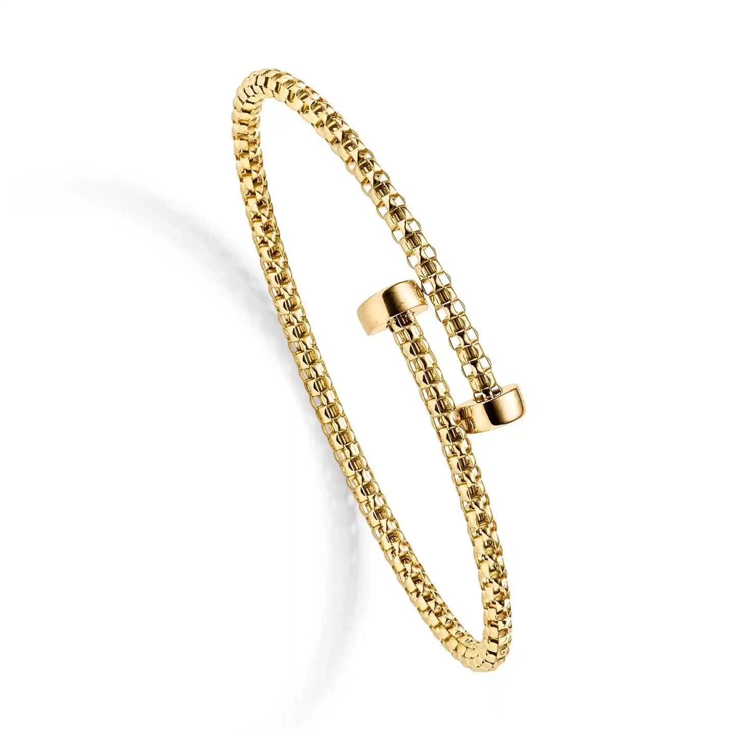 Gold Armspange Breite 3,0 mm - 585-14 Karat Gelbgold - Firma Holzenplotz - Silberketten-Goldketten.de