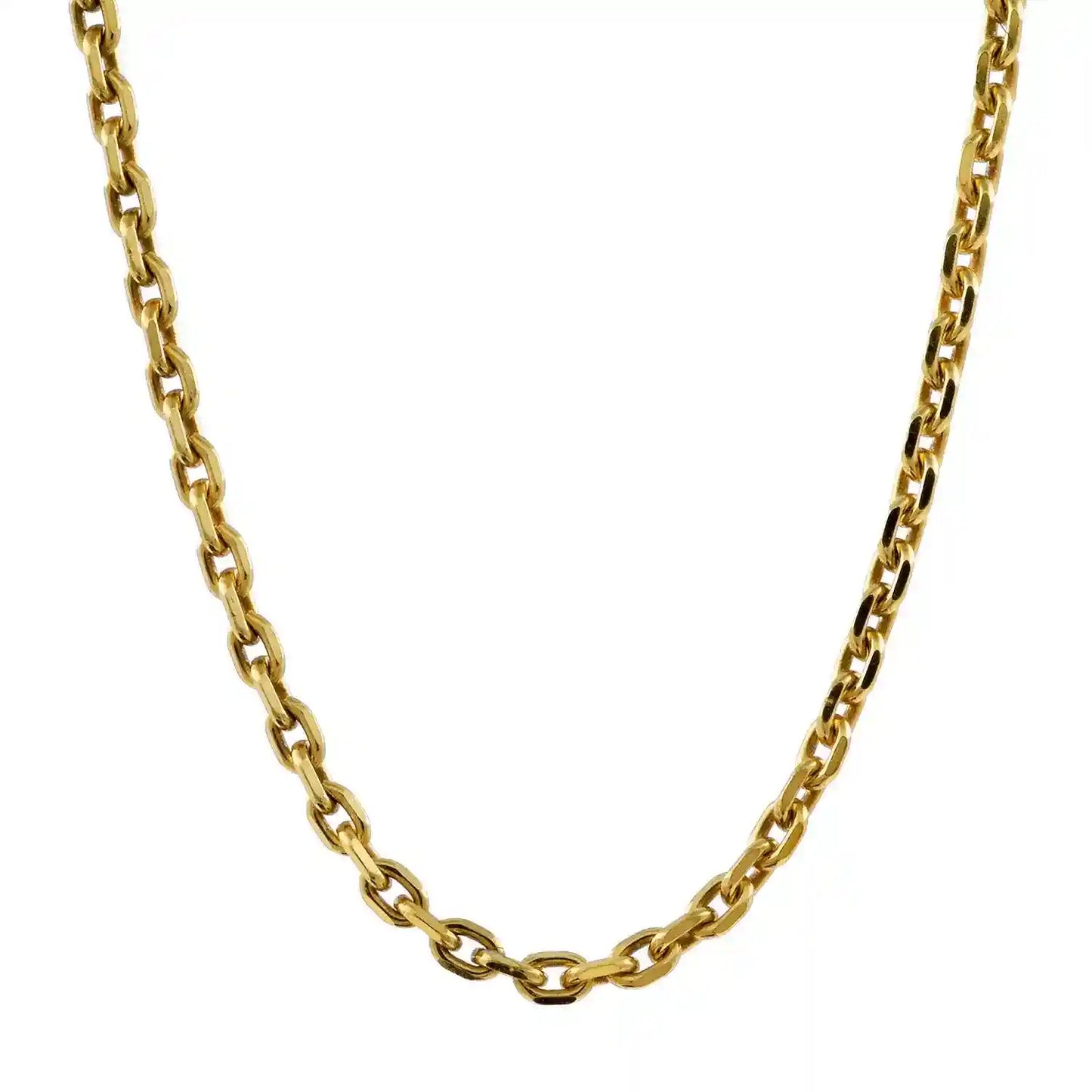 Gold Collier mit Farbsteinen Ankerkette diamantiert 585-14 Karat Gold
