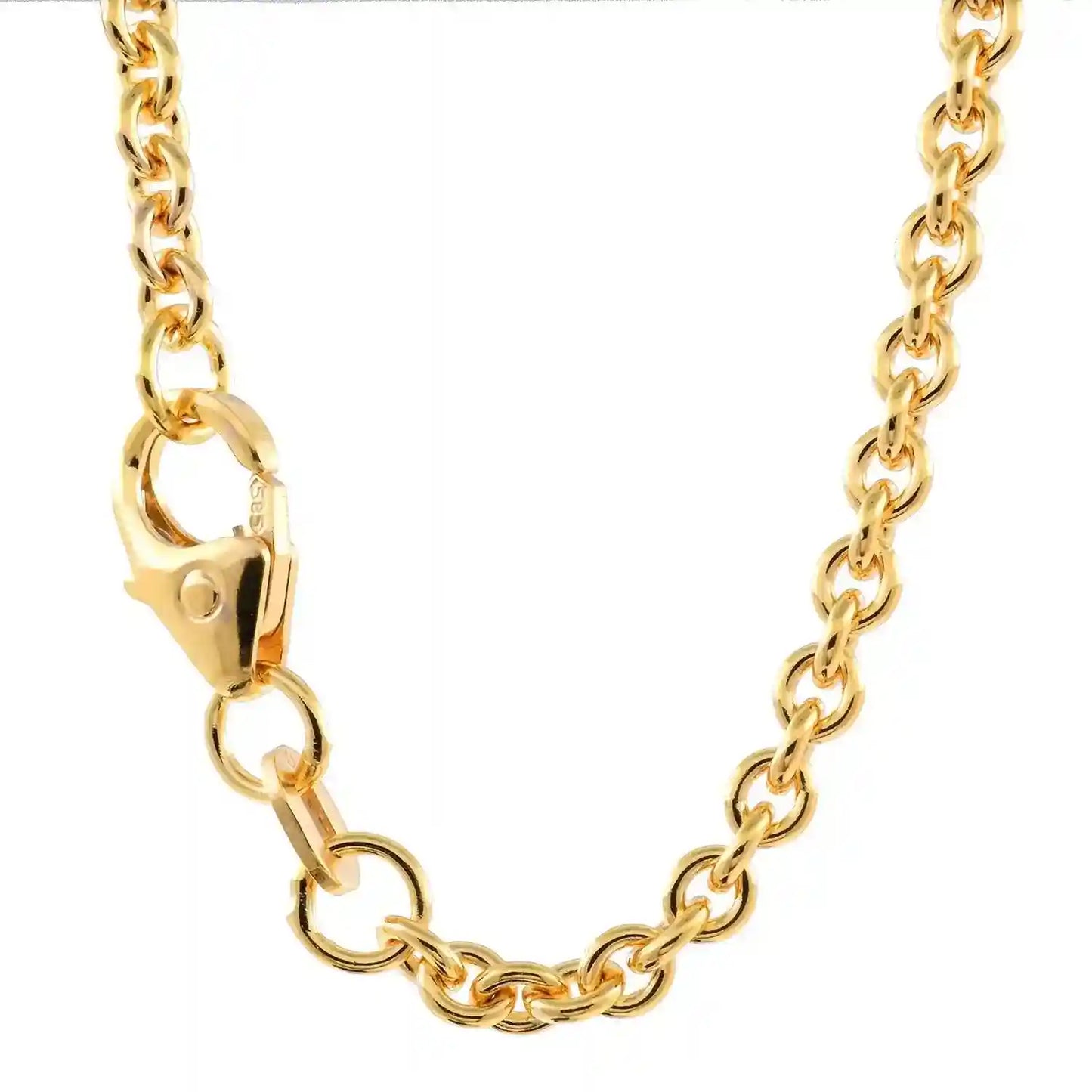 4,0 mm 21 cm 750 - 18 Karat Gold Armkette Ankerkette rund massiv Gold hochwertige Goldkette 11,2 g