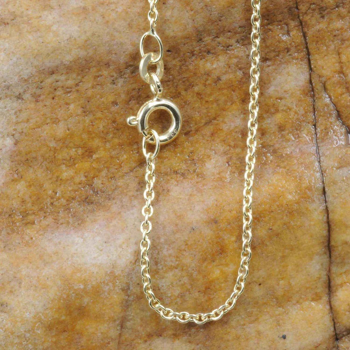 1,5 mm 36 cm 333 - 8 Karat Gold Halskette Ankerkette rund massiv Gold hochwertige Goldkette 2 g