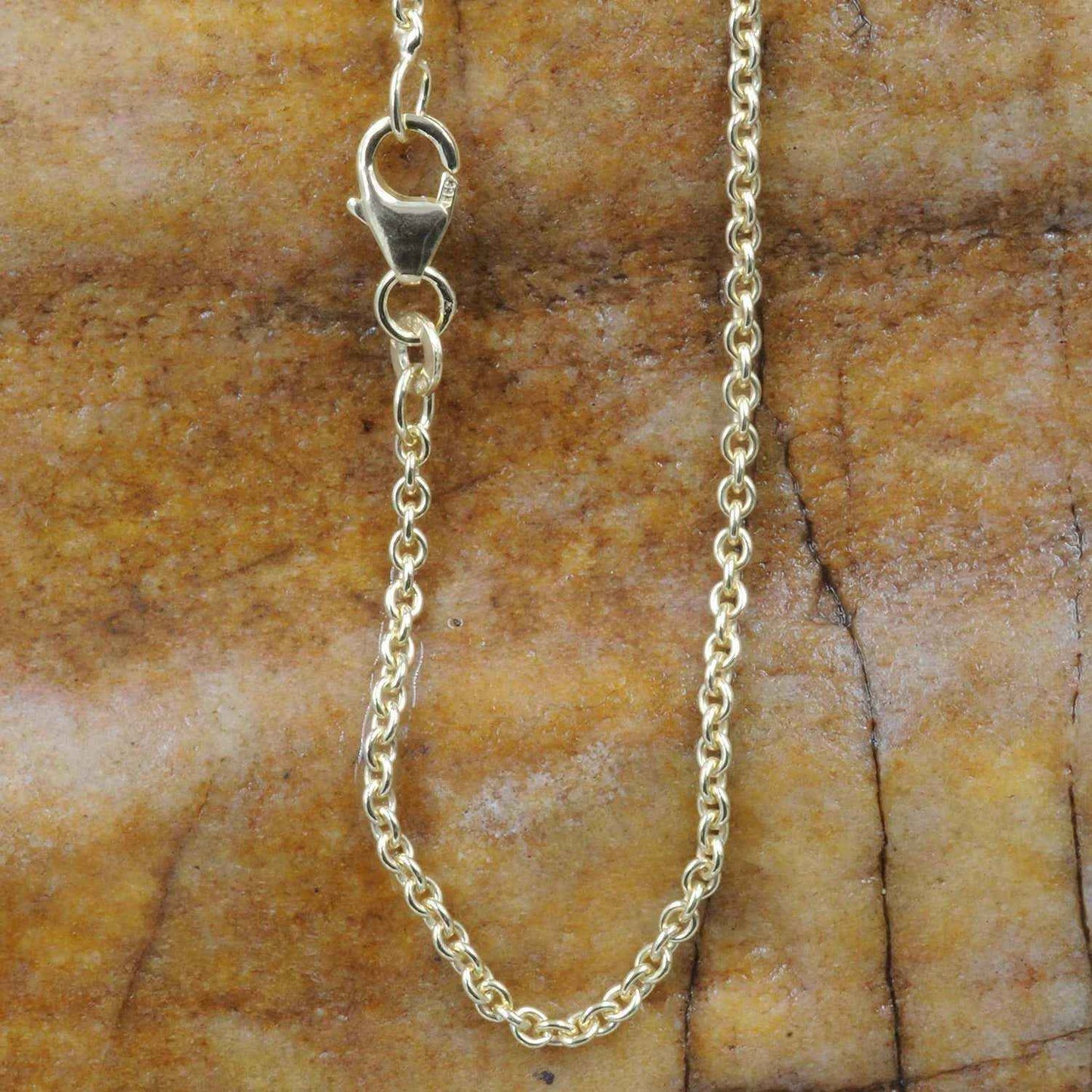 2,0 mm 36 cm 333 - 8 Karat Gold Halskette Ankerkette rund massiv Gold hochwertige Goldkette 3,5 g