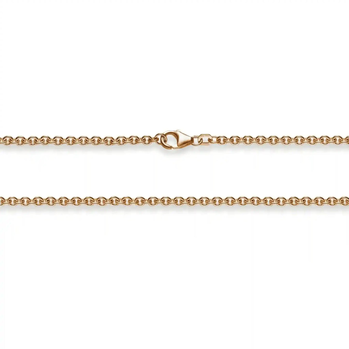 2,8 mm 45 cm 585 - 14 Karat Gold Halskette Ankerkette rund massiv Rotgold hochwertige Goldkette 9,65 g