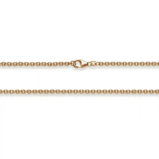 2,8 mm 45 cm 585 - 14 Karat Gold Halskette Ankerkette rund massiv Rotgold hochwertige Goldkette 9,65  g
