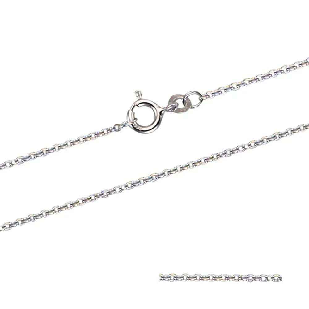 1,5 mm 50 cm 750 - 18 Karat Weißgold Ankerkette rund massiv Gold hochwertige Goldkette  4,1 g