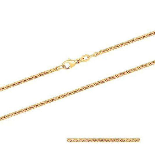 2,4 mm 60 cm 750 - 18 Karat Gold Halskette Ankerkette rund massiv Gold hochwertige Goldkette 11,8 g