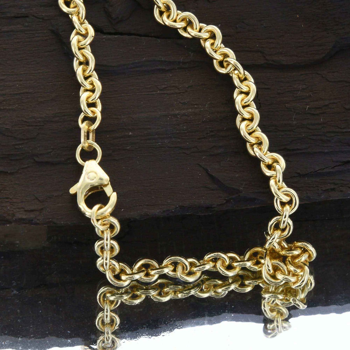 4,0 mm 60 cm 585 - 14 Karat Gold Halskette Ankerkette rund massiv Gold hochwertige Goldkette 28,6 g