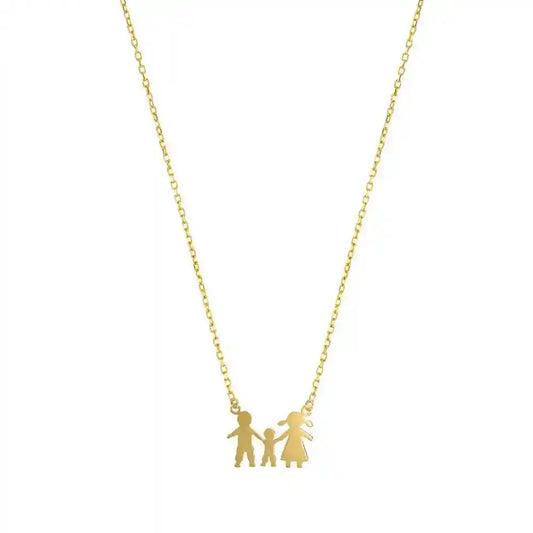 Goldkette Collier Kette Halskette Familie massiv  375-9 Karat Gold