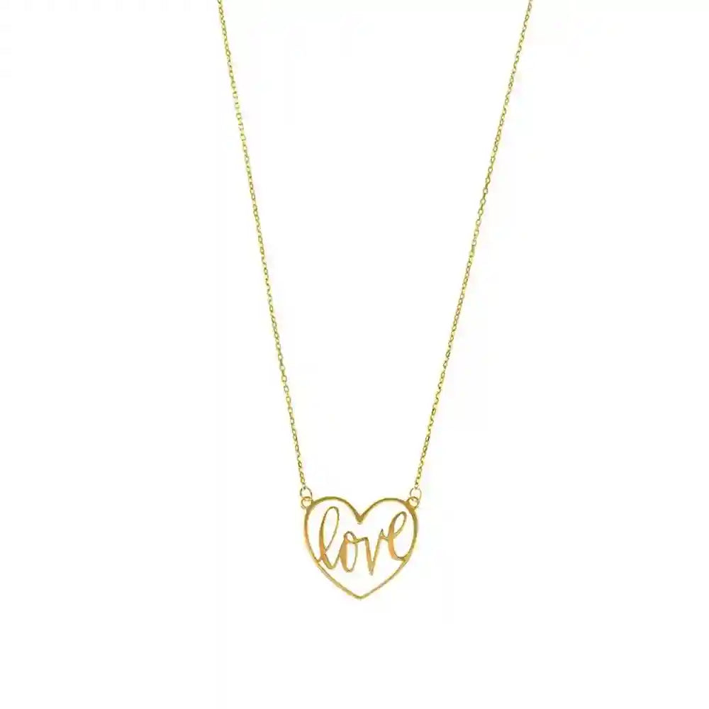 Goldkette Collier Kette Halskette Love massiv 375-9 Karat Gold