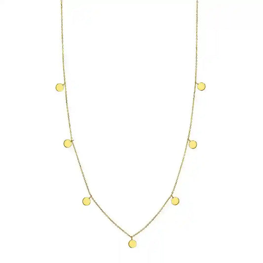 Goldkette Collier Kette Halskette Plättchen massiv  375-9 Karat Gold