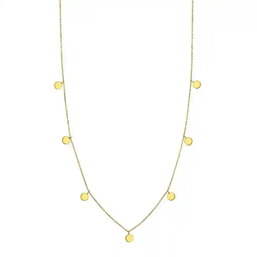 Goldkette Collier Kette Halskette Plättchen massiv 375-9 Karat Gold