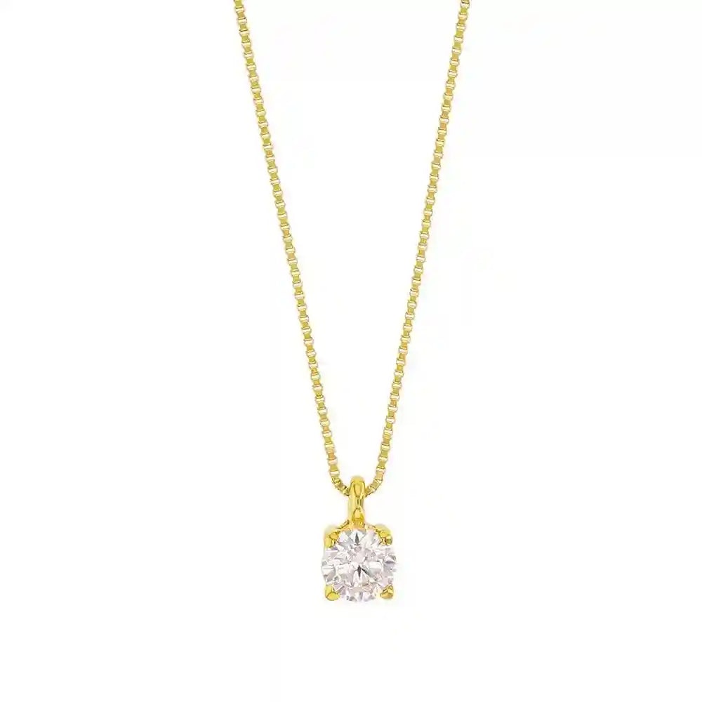 Goldkette Collier Kette Halskette Zirkonia massiv 375-9 Karat Gold