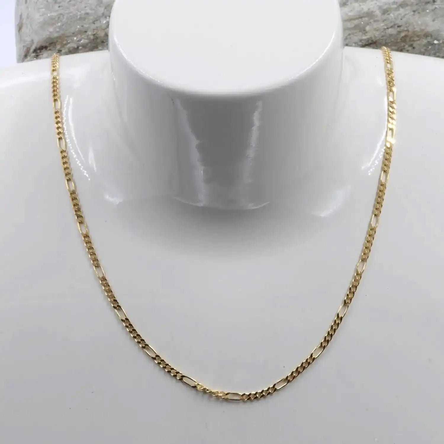 Goldkette Figarokette diamantiert Halskette 1,9 mm - 333 - 8 Karat Gold - Firma Holzenplotz - Silberketten - Goldketten.de