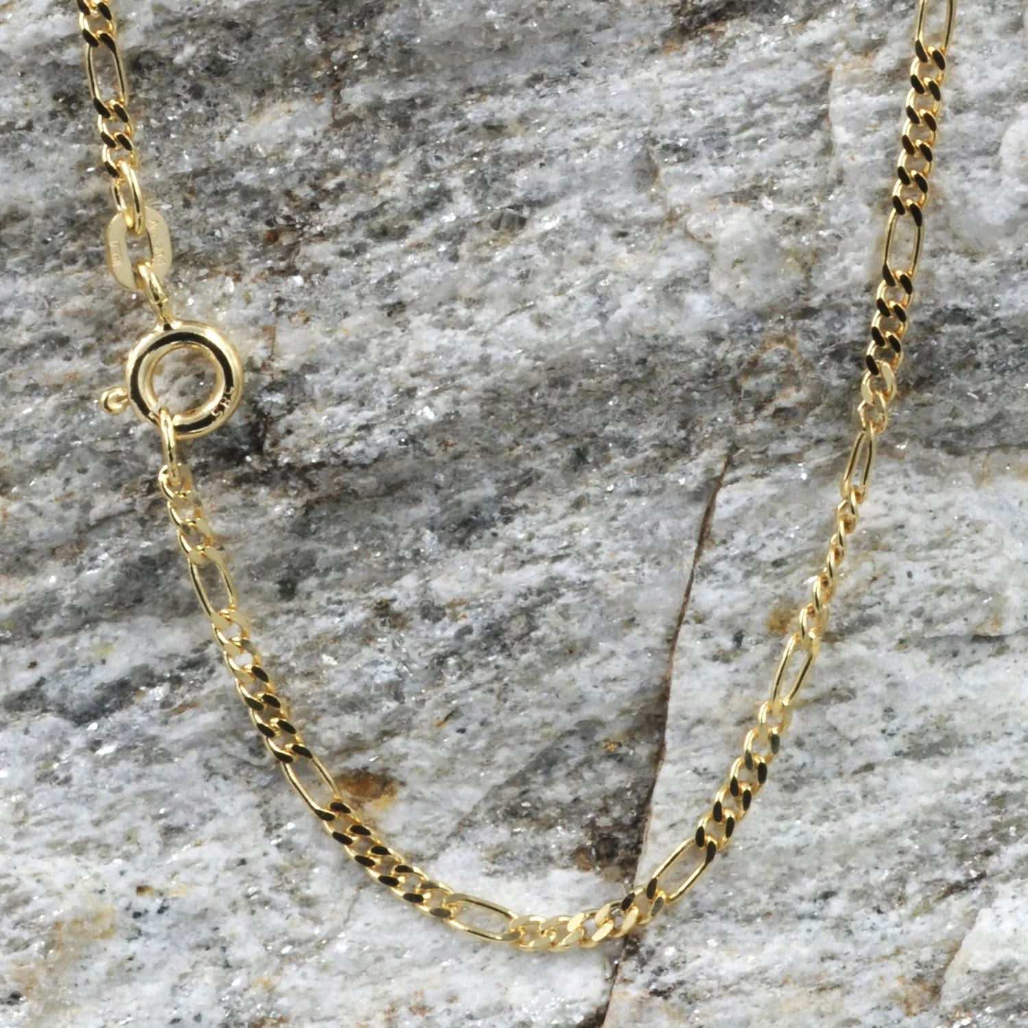 Goldkette Figarokette diamantiert Halskette 1,9 mm - 333 - 8 Karat Gold - Firma Holzenplotz - Silberketten - Goldketten.de