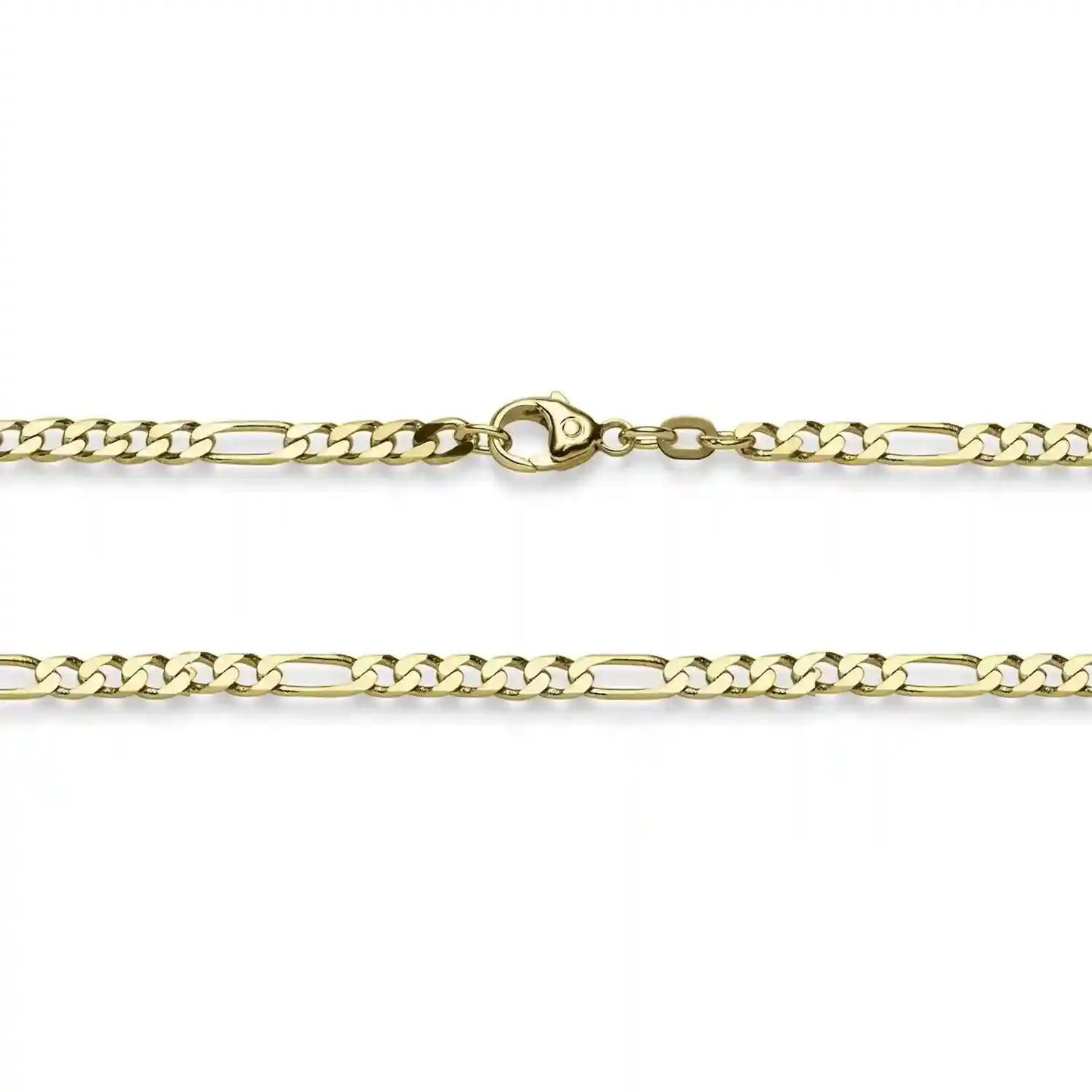 Goldkette Figarokette Länge 50cm - Breite 4,5mm - 585-14 Karat Gold