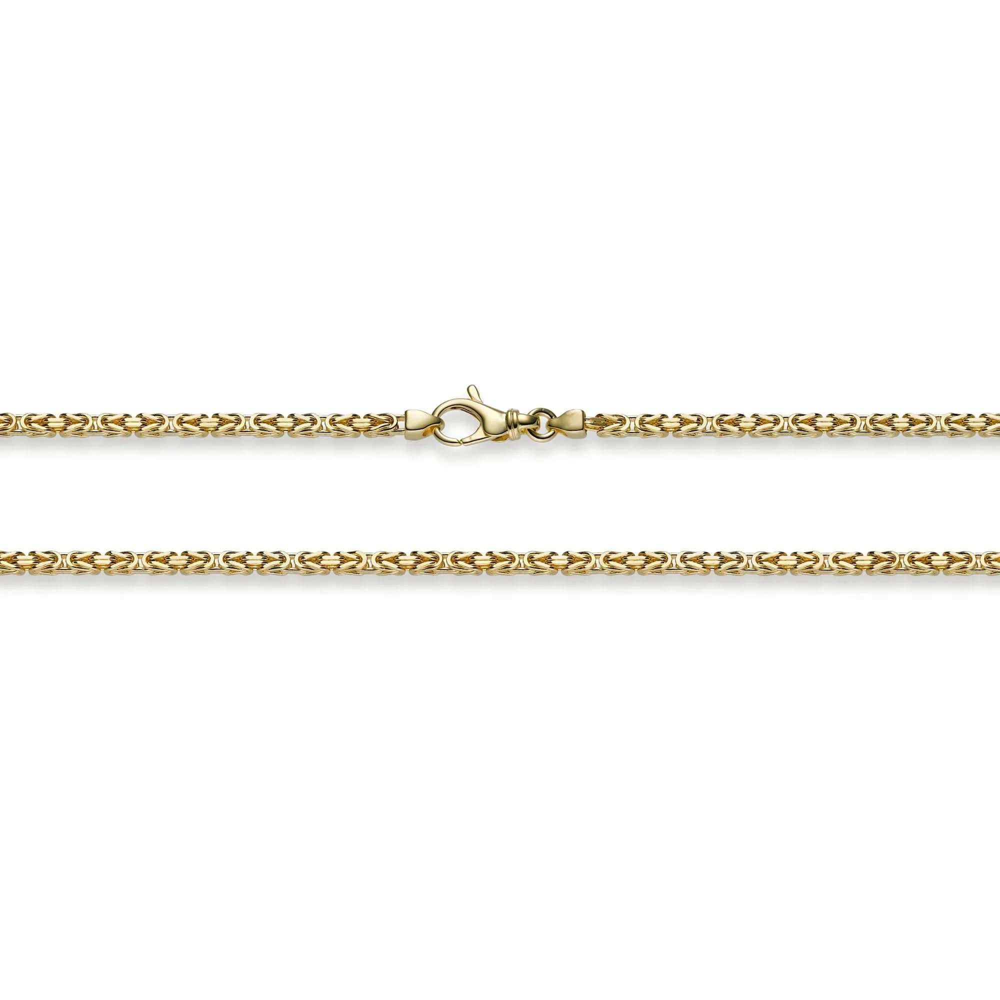 Goldkette Königskette Länge 45cm - Breite 2,5mm - 585 - 14 Karat Gold - Firma Holzenplotz - Silberketten - Goldketten.de