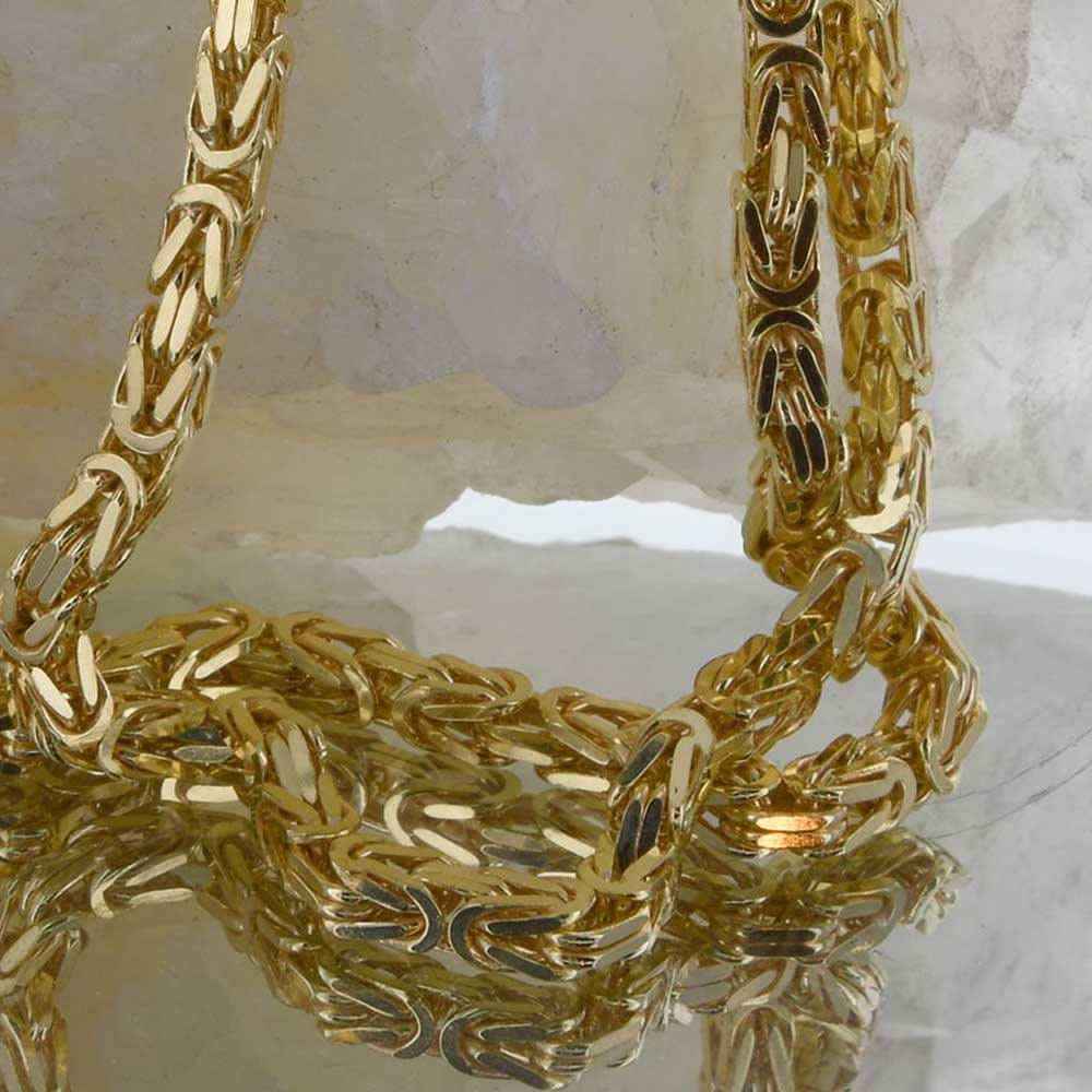 Goldkette Königskette Länge 60cm - Breite 3,0mm - 585-14 Karat Gold