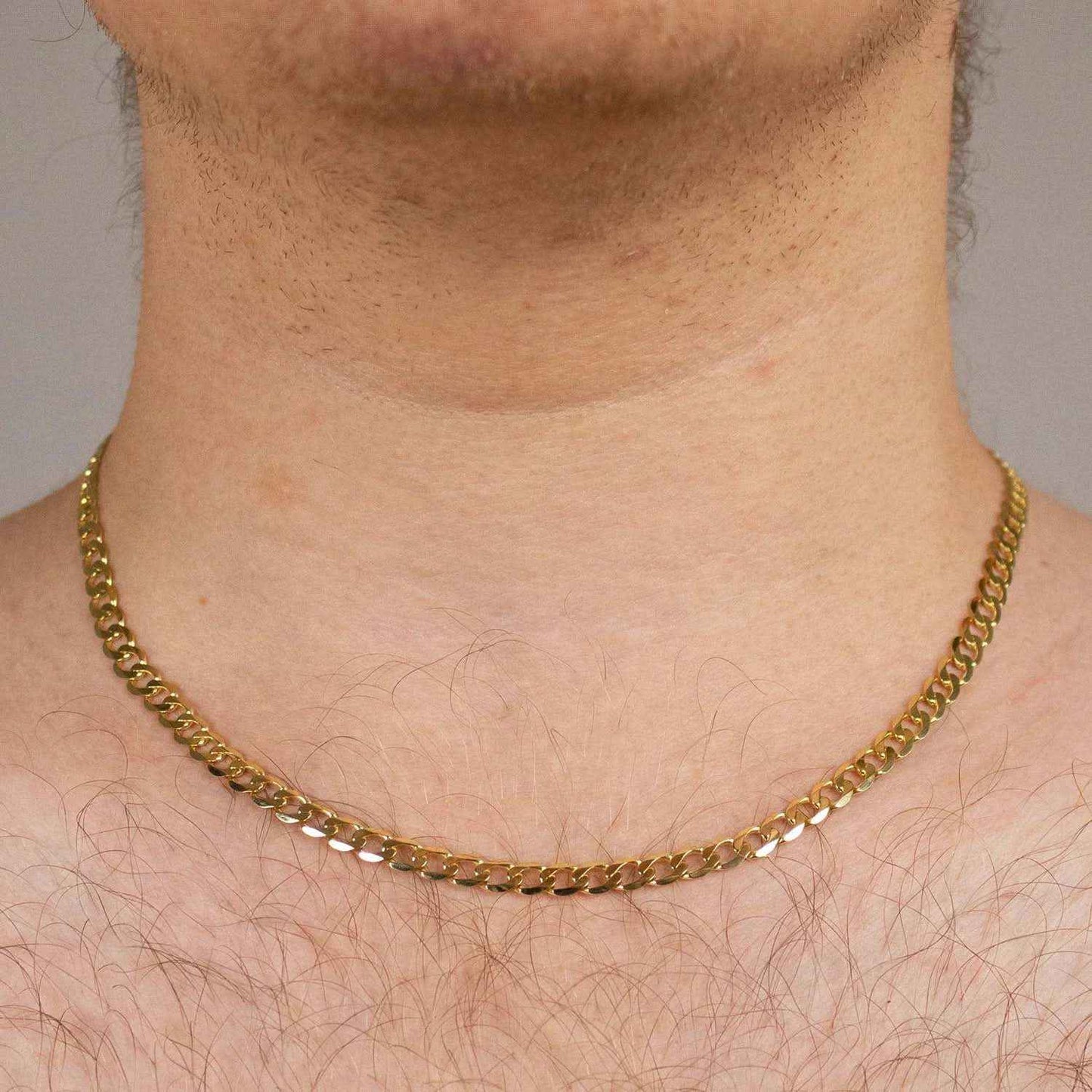 5,0 mm weit 585 14 Karat Gold Halskette Panzerkette massiv Gold hochwertige Goldkette Länge frei wählbar
