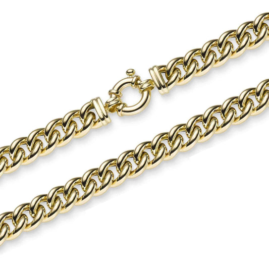 10,5 mm 21 cm 585 - 14 Karat Gold Armkette Panzerkette rund massiv Gold hochwertige Goldkette 20,5 g