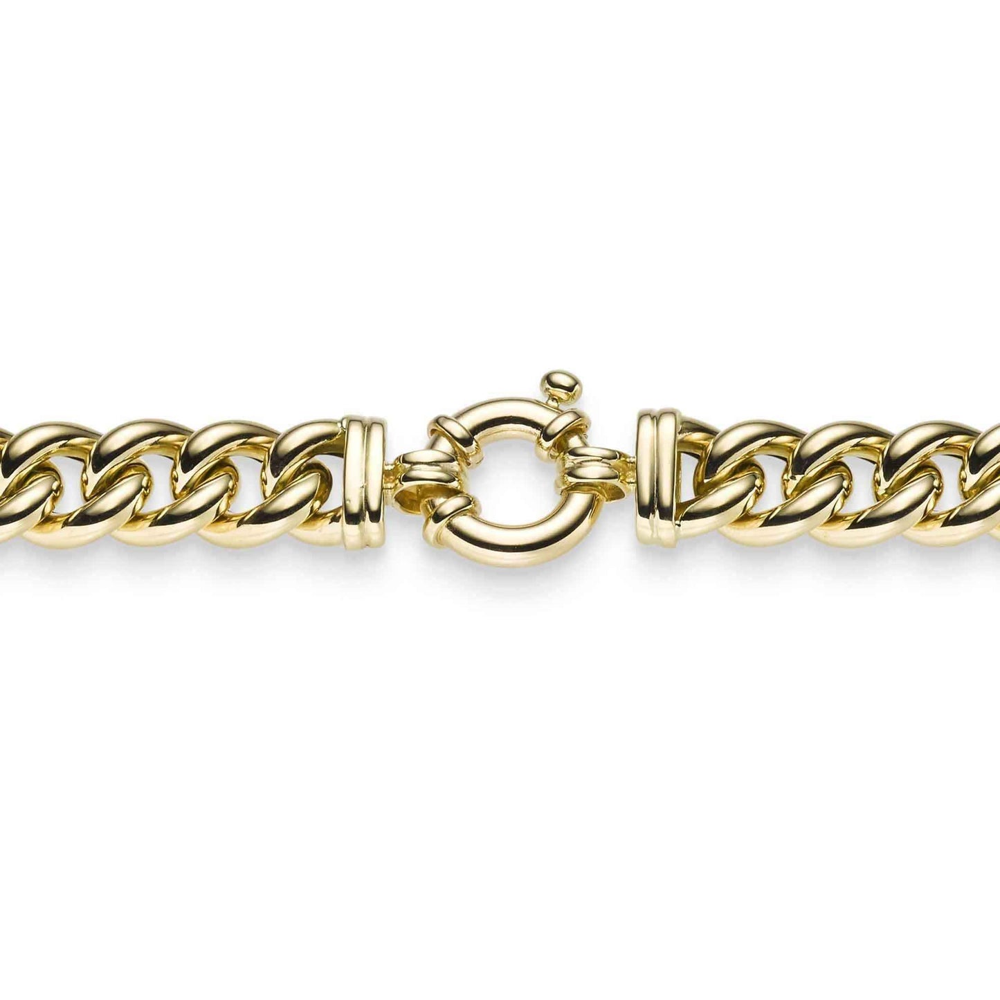 10,5 mm 21 cm 585 - 14 Karat Gold Armkette Panzerkette rund massiv Gold hochwertige Goldkette 20,5 g