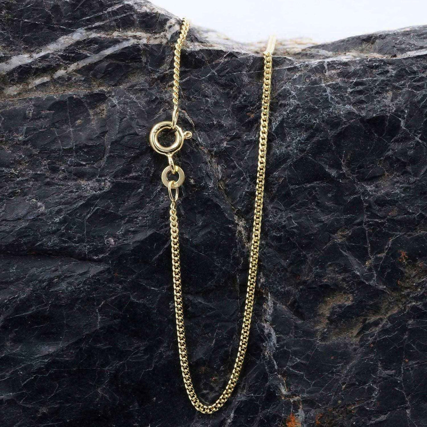 1,4 mm 36 cm 333 - 8 Karat Gold Halskette Panzerkette massiv Gold hochwertige Goldkette  2 g