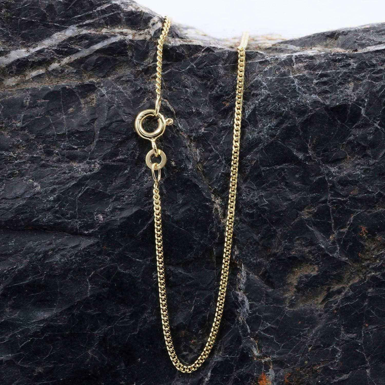 1,4 mm 36 cm 333 - 8 Karat Gold Halskette Panzerkette massiv Gold hochwertige Goldkette  2 g