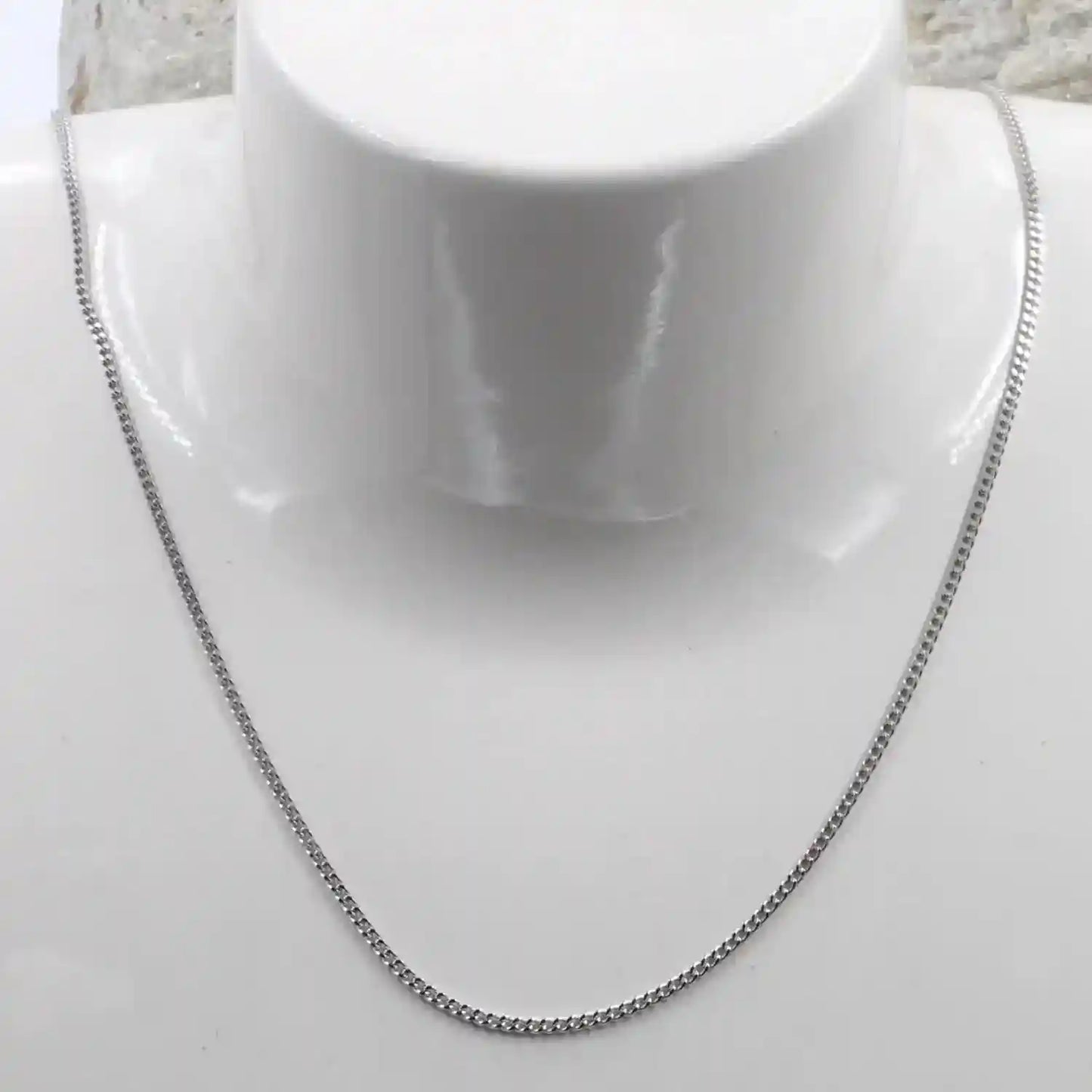Goldkette Panzerkette Länge 36cm - Breite 1,4mm - 333-8 Karat Weißgold
