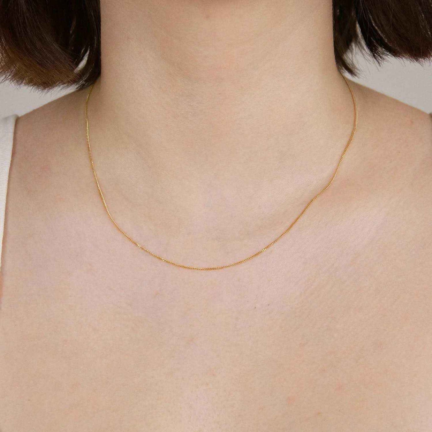 Goldkette Panzerkette Länge 40cm - Breite 1,1mm - 750-18 Karat Gold