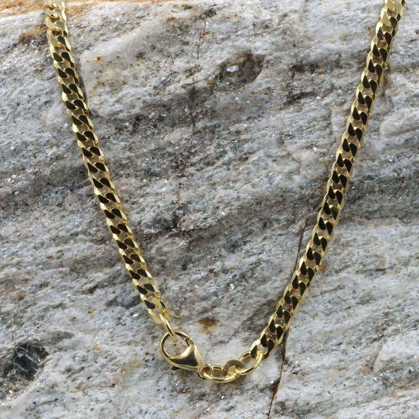 Goldkette Panzerkette Länge 45cm - Breite 3,9mm - 585-14 Karat Gold