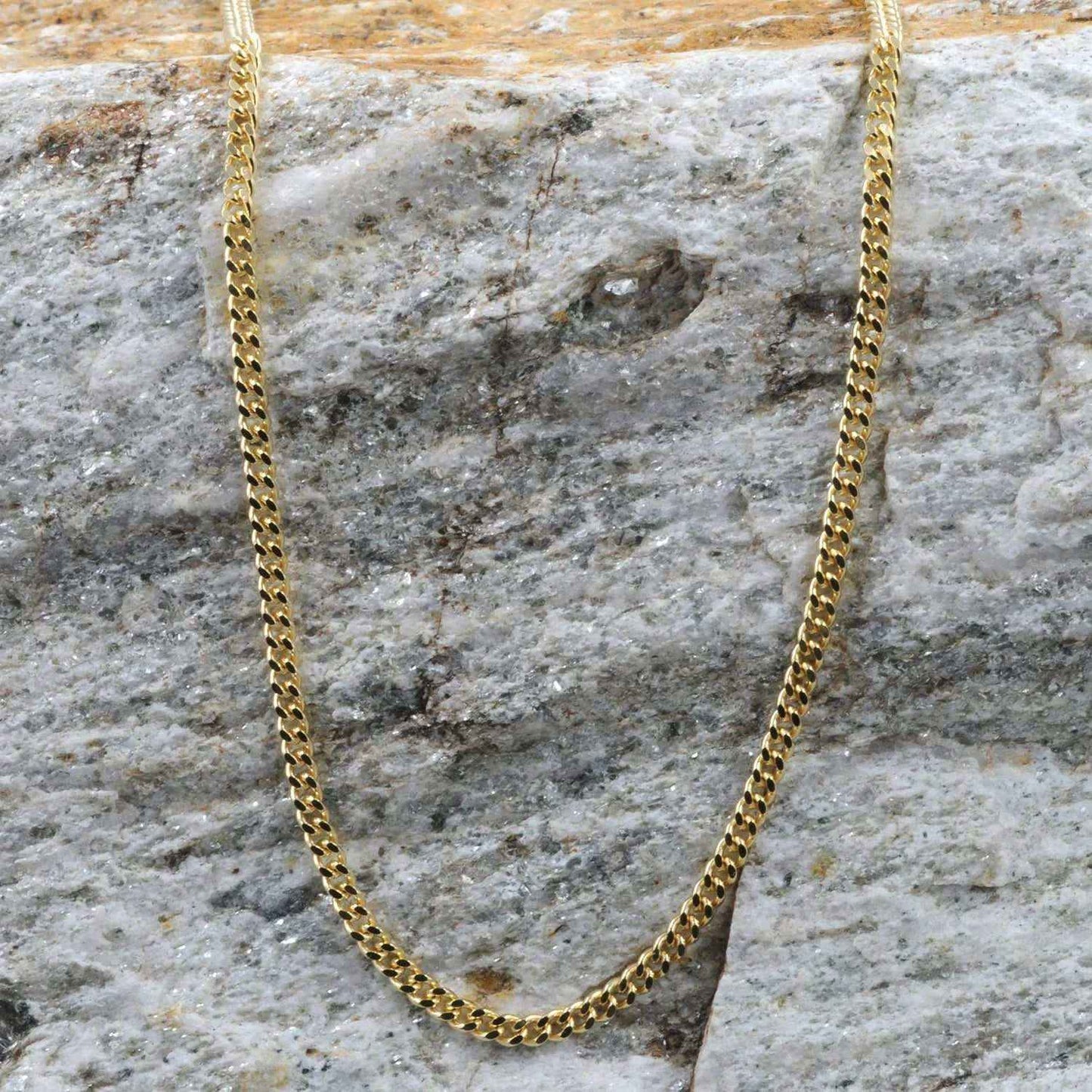 Goldkette Panzerkette Länge 50cm - Breite 2,1mm - 585-14 Karat Gold